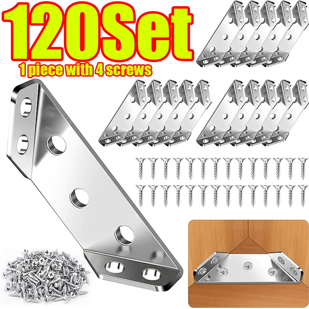 Woodworking Joint Types - 1-120 Sets de connecteurs d'angle pour