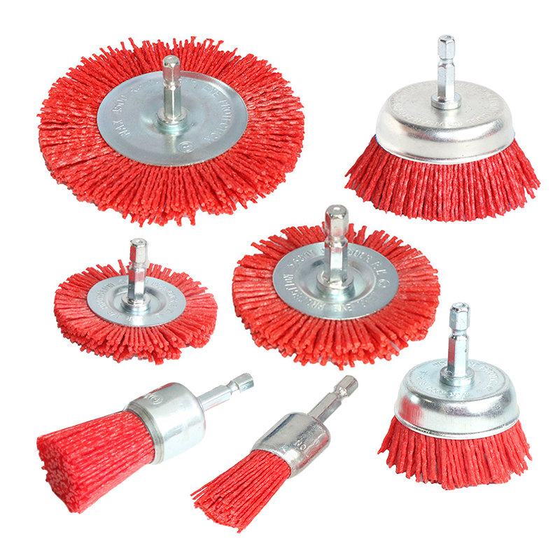 Woodworking Drill - Brosse à tasse en Nylon, brosse