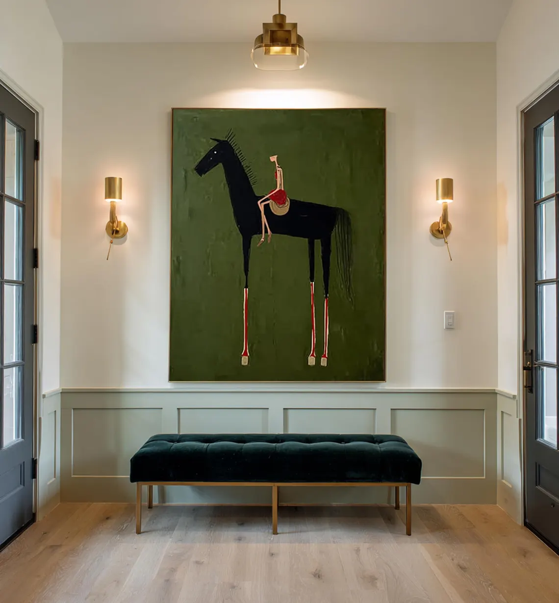 Woodworking Horse - Peinture d'art équestre neutre pour la