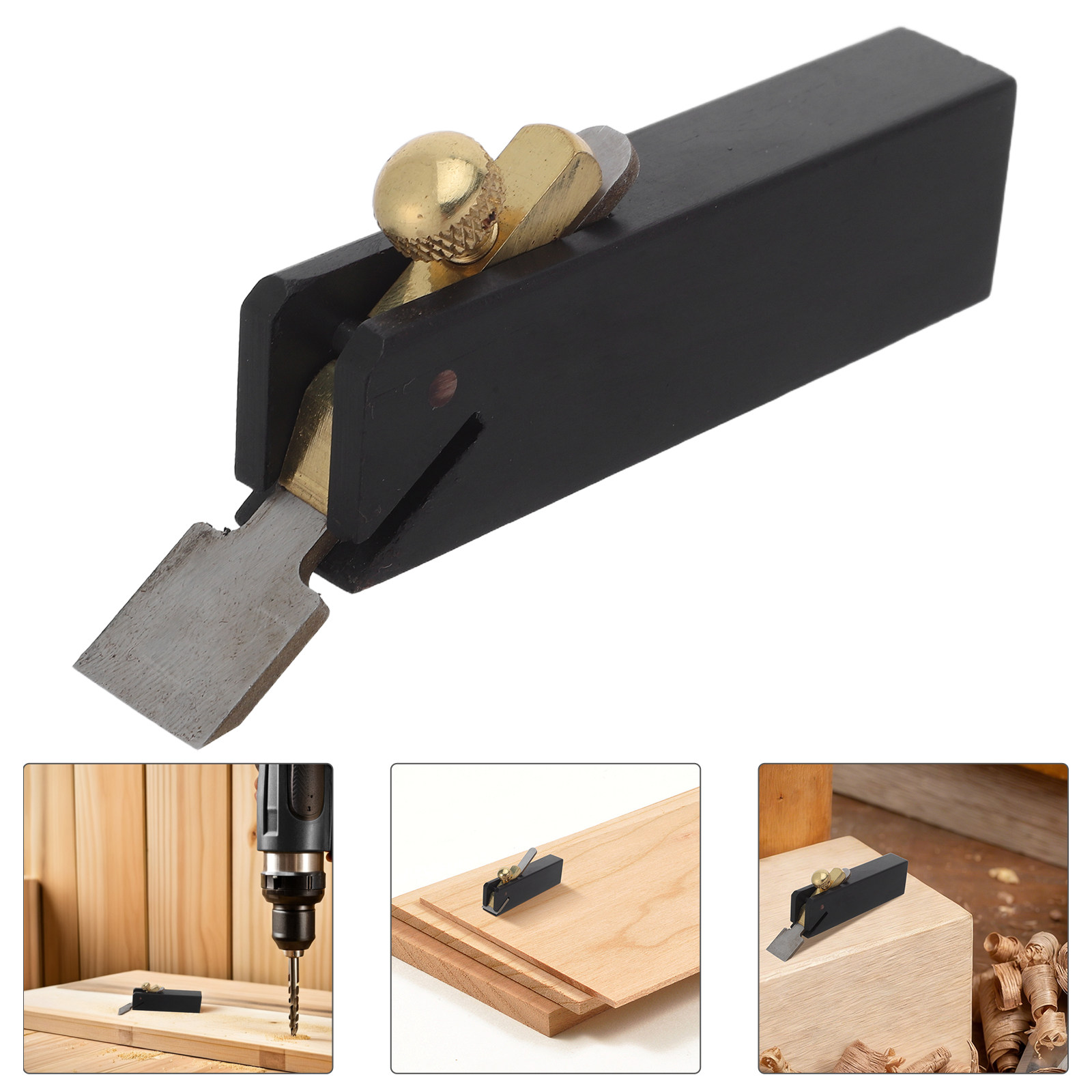 Woodworking Edge Trimmer - Mini raboteuse manuelle en bois d'ébène