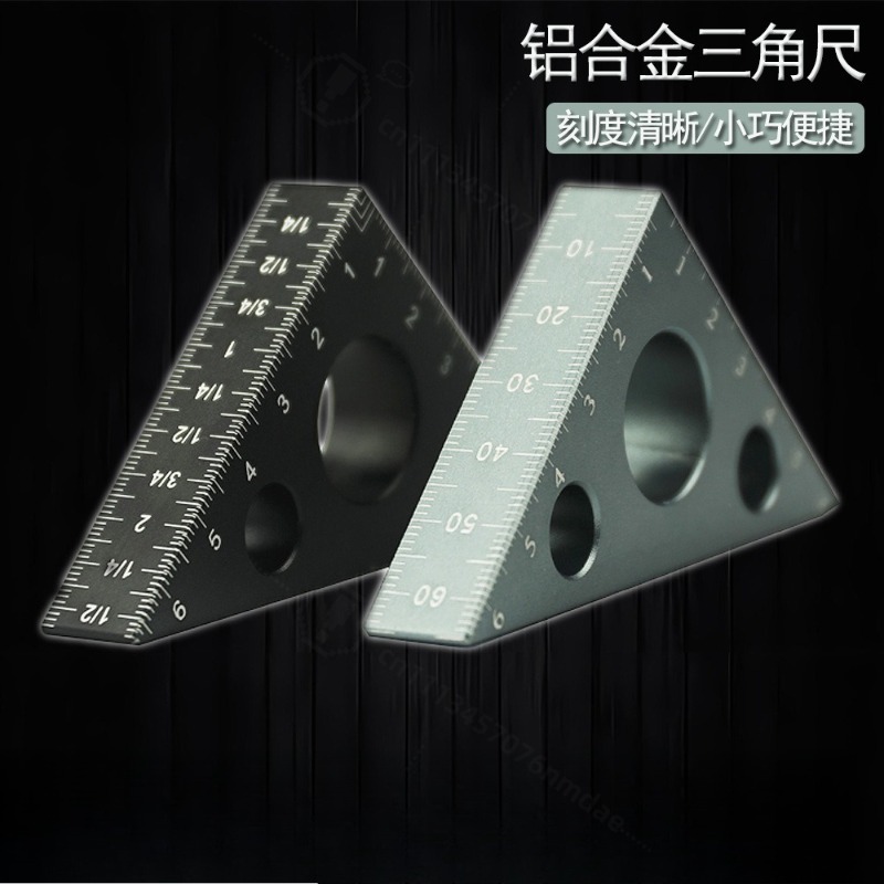 Woodworking Workshop Layout - Règle triangulaire en aluminium épais 90/45