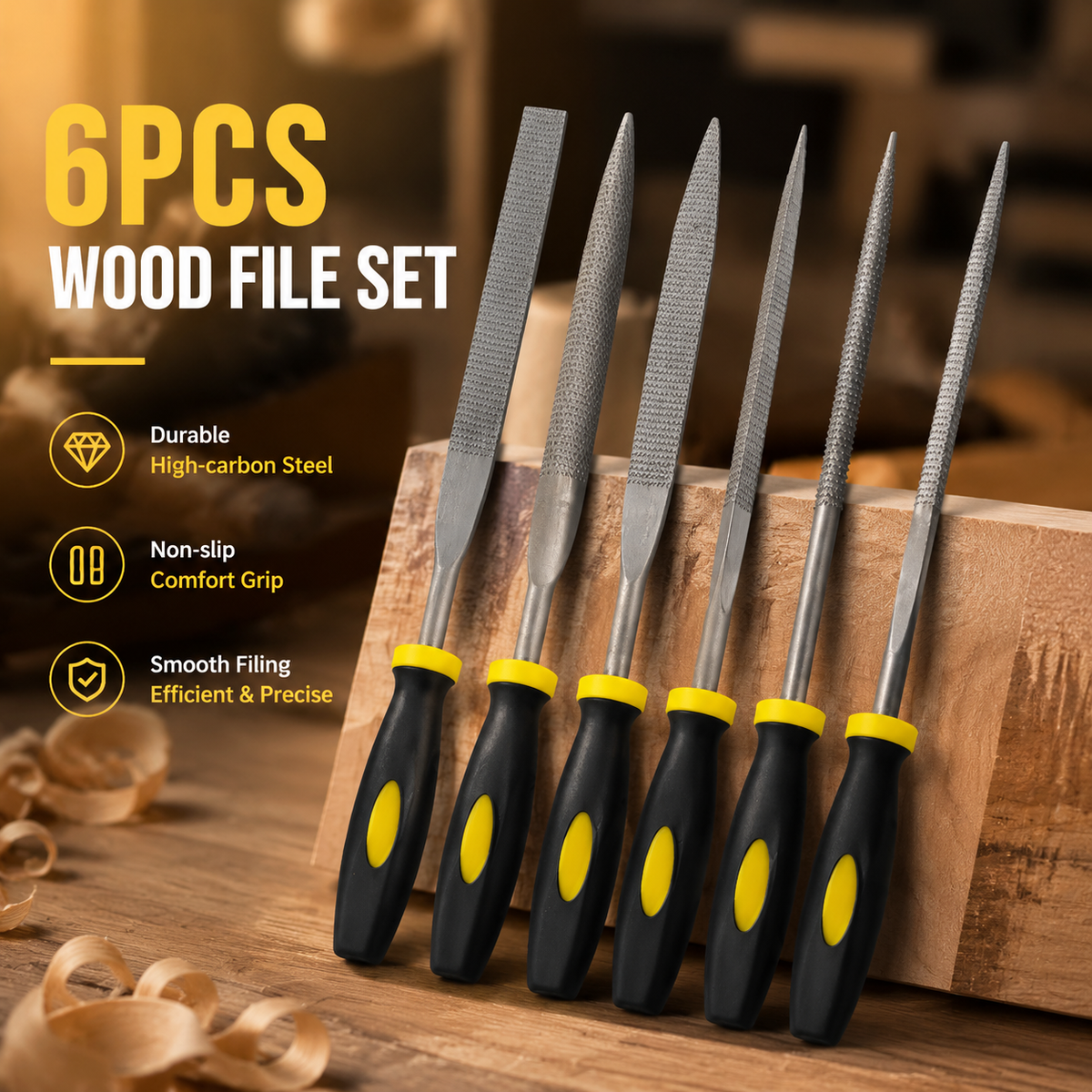 Woodworking Files And Rasps - Ensemble de 6 limes à bois