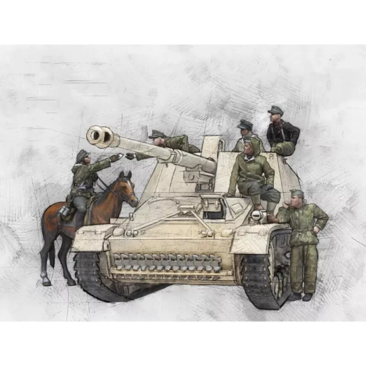 Woodworking Horse - Modèle de soldat en résine 1/35,