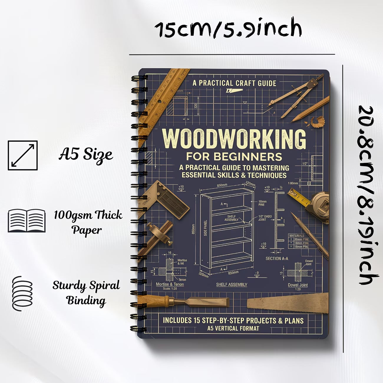 Carnet de notes vintage robust - Woodworking Ebook avis et prix