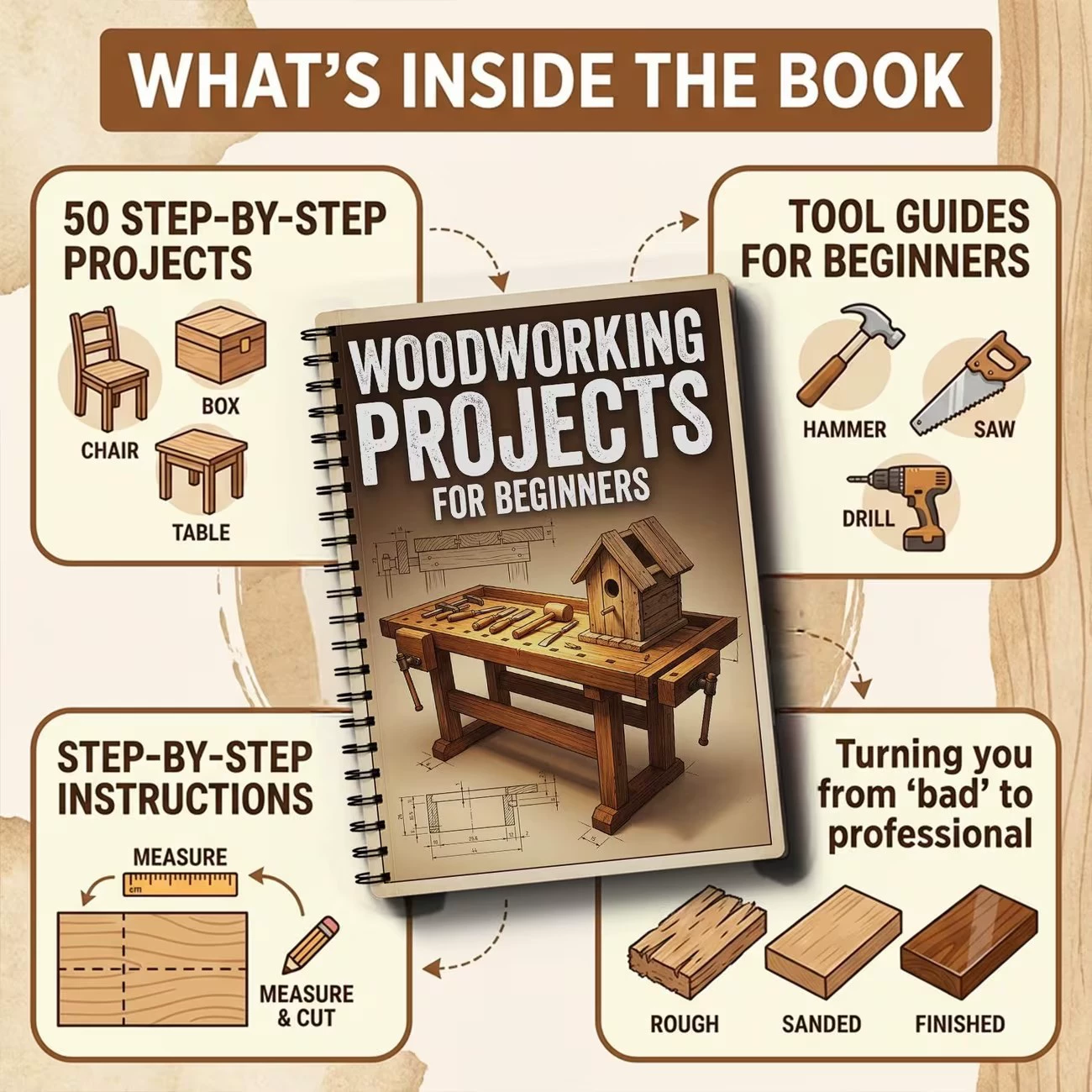 Livre de projets de menuiserie - Woodworking Ebook avis et prix