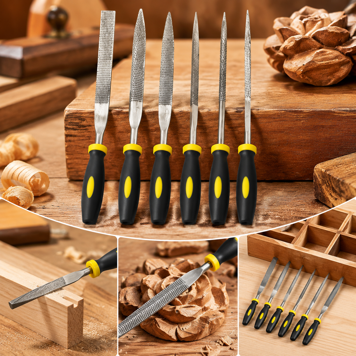 Ensemble de 6 limes à bois en  - Woodworking Files And Rasps avis et prix